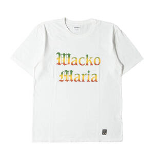 新品 WACKO MARIA ワコマリア Tシャツ サイズ:L 22SS ラスタカラーロゴ クルーネックTシャツ STANDARD T-SHIRT ホワイト 白 トップス