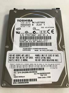 【送料無料】MK1637GSX【2.5インチHDD】【160GB】【TOSHIBA】【SATA】