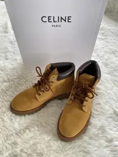 CELINE セリーヌ　ブーツ　ハーフブーツ　38 美品　キャメル