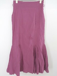 ◇ natural couture ナチュラルクチュール リネン混 ロング マーメイド スカート サイズM ピンク系 レディース P