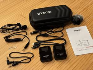 美品 synco-g2 ワイヤレスマイク ピンマイク SYNCO G2 2.4GHz スマホ外付けマイク 無線マイク