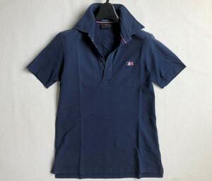 ▼ラコステ　半袖ポロシャツ　ボタンダウン　紺　3/M位　LACOSTE