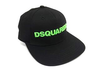 ■新品■未使用■ DSQUARED2 ディースクエアード コットン100％ キャップ 帽子 メンズ レディース ブラック系 FD4727