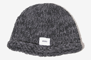 WTAPS ダブルタップス BEANIE 01 ビーニー01 ウール ニットキャップ 帽子 00 GRAY グレー 182MADT-HT01 /◆ メンズ