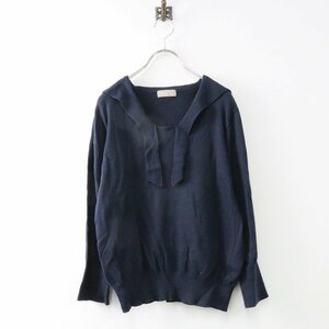 2020SS マーガレットハウエル MARGARET HOWELL SAILOR COLLAR JUMPER セーラーカラーニット 2/ネイビー【2400013742252】