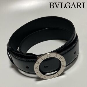 【１円オークション】本物 BVLGARI ブルガリ ベルト 美品 シルバー ロゴバックル 送料無料 