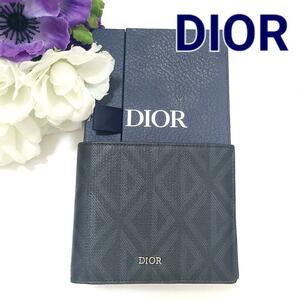 DIOR☆★ディオールオム☆CDダイヤモンド キャンバス ☆二つ折り財布