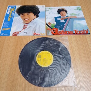 H1243 LP レコード 帯付き 1枚 田原俊彦 No.3shineToshi ジャニーズ 写真 ピンナップ付き 邦楽 音楽 昭和レトロ 傷無し 送料全国一律510円