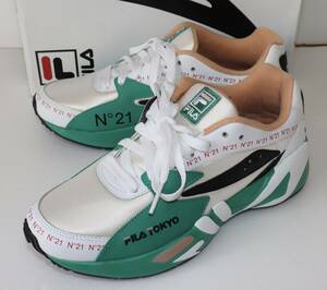 定価21000 新品 本物 N°21 × FILA ヌメロヴェントゥーノ フィラ ユニセックス Mind Blower スニーカー F0543 26.5cm 1044