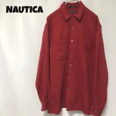 NAUTICA アメリカ古着 オシャレ レトロ 長袖シャツ メンズ