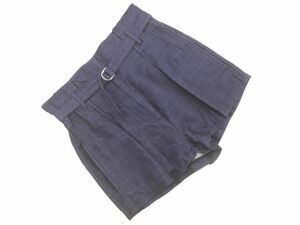 3.1 PHILLIP LIM 3.1 フィリップリム シルク混 ショート パンツ size00/紺 ■◆ ☆ eib2 レディース