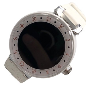 ルイ・ヴィトン LOUIS VUITTON タンブールホライゾン QA080 モノグラム ステンレススチール ステンレススチール　ラバー 腕時計 中古