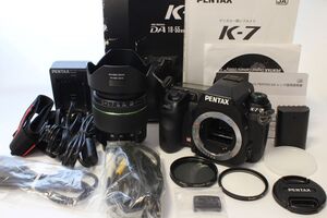 【動作美品】ペンタックス PENTAX K-7 / SMC PENTAX-DA 18-55mm F3.5-5.6 AL WR 動作確認済 元箱 付属品完備