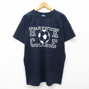 XL/古着 チャンピオン champion 半袖 ビンテージ Tシャツ メンズ 90s ハートウィック 大学 サッカーボール コットン クルー