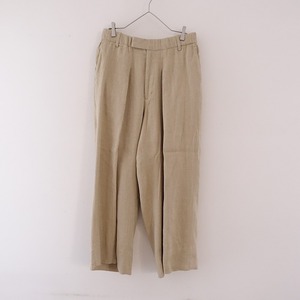 2023/アーツ&サイエンス ARTS&SCIENCE *One tuck Thai pants*3ベージュリネンシルクウエストゴム紐ワイド(2-2406-203)【60G42】