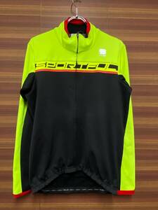 IH534 スポーツフル sportful 長袖 サイクルジャケット 黄 黒 L 裏起毛