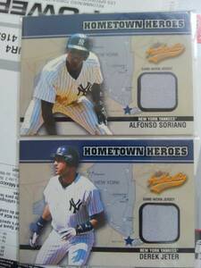 】Fleer 2003 Authentix 】A.Soriano D.Jeter●Jersey Card 2枚