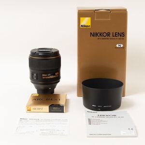 ほぼ未使用 Nikon AF-S NIKKOR 105mm f/1.4E ED ニコン 大口径 中望遠レンズ FXフォーマット ARCREST付属 AR-PF82