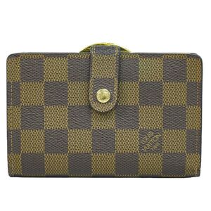 本物 ルイヴィトン LOUIS VUITTON LV ポルトモネ ビエ ヴィエノワ ダミエ エベヌ 折財布 ブラウン N61664