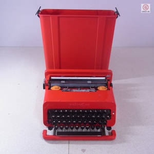 Olivetti Valentine オリベッティ バレンタイン レトロ タイプライター ケース付 赤バケツ 現状品【20