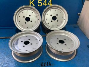 〈K544〉ホイール4本セット　スピードスター　14インチ5J オフセット+22 PCD4H130 ハブ95/72mm ボルト穴17mm ボルトなし