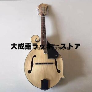 【新入荷】 職人手作り製作☆ 表面単板 高級 演奏 8弦 70cm スプルース メイプル 高品質 ケース付き S487