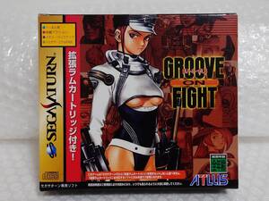 未開封+廃盤品+難あり　ATLUS　SS　GROOVE ON FIGHT　豪血寺一族 3　アトラス　セガサターン