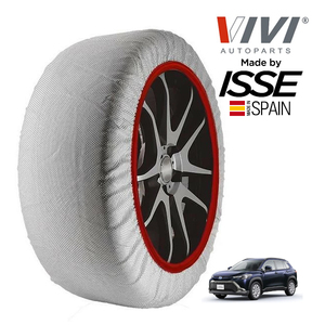 VIVI正規品 ISSE製造 トヨタ カローラクロス ZVG11 215/60R17 17インチ フロント スノーソックス 布製 タイヤ チェーン 非金属 スペイン製