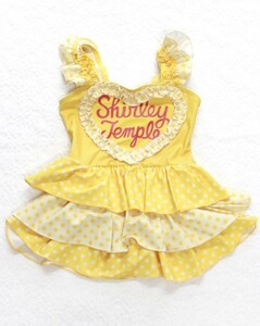 ◆シャーリーテンプル◆フリルドットワンピース水着◆キイロ◆130◆新品タグ付き◆ワンピースタイプ◆夏◆プール◆ShirleyTemple◆