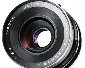 美品　MAMIYA - SEKOR　90mm　1:3.8　　キャップ 付　　RB67 用レンズ　SD 対応　　mamiya sekor 90 3.8