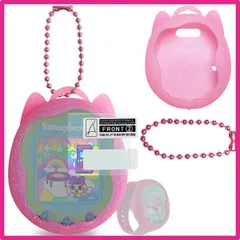 Color:ピンク BCWXION for Tamagotchi Uni 用シリコンケース交換、for Tamagotchi Uni 用スクリーンプロテクター バンド ペットアクセサリー (シリコンケースとスクリーンフィルム)(ピンク)