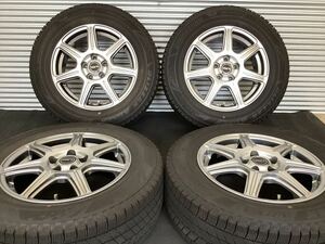 ■Zart R7[15インチ 6J 5穴 PCD100 +45]■BRIDGESTONE VRX3[195/65R15]2021年製 スタッドレス4本セット■プリウス