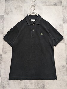 国内正規品　LACOSTE ラコステ 半袖ポロシャツ 2 ブラック　鹿の子ポロシャツ　L1212AL 　OSAGARI