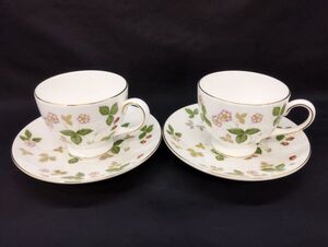 サ/ ウェッジウッド WEDGWOOD カップ&ソーサー 2客セット ワイルドストロベリー 食器 ティーカップ コーヒーカップ /HY-0344