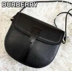 美品✨BURBERRY バーバリー ショルダーバッグ ノバチェック レザー 黒