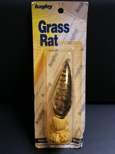 新品未開封　バグリー　グラスラット　bagley Grass Rat　オールド　ルアー　ラバー経年劣化