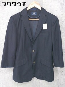 ◇ COMME CA COMMUNE コムサコミューン 2B シングル 長袖 テーラード ジャケット サイズS ネイビー メンズ