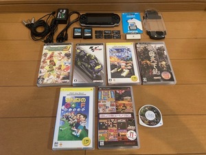 PSP3000/ソフト/おまけ/ナムコミュージアム/MotoGP/メモリースティック/バッテリー/アダプターほか