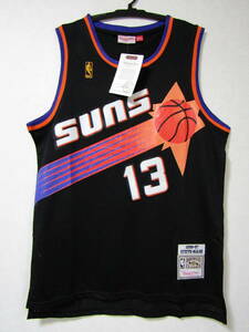 【未使用品】 NBA SUNS スティーブ・ナッシュ NASH #3 フェニックス・サンズ ユニフォーム ゲームシャツ ジャージ 刺繍 黒 L タンクトップ