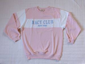 MACY CLUB メーシークラブ　トレーナー　長袖　Ｌ ピンク　タグ付き