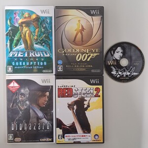 ★即決★送料無料★【Wii】 メトロイドプライム3 コラプション・ゴールデンアイ007・バイオハザード・レッドスティール2・天誅4 セット