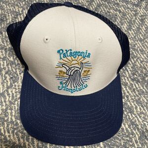 パタゴニア ハワイ限定 ホノルル トラッカーハット メッシュキャップ フリーサイズ 紺/白/青 パタロハ Patagonia Hawaii Honolulu