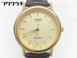 ◇ CASIO カシオ 動作未確認 クォーツ式 3針 アナログ 腕時計 ウォッチ ブラウン レディース