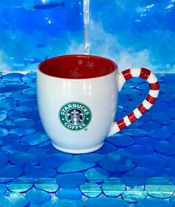 [激レア]STARBUCKS 海外スタバ〈旧ロゴ〉ホリデー限定クリスマスキャンディーケーン2010マグ 355ml