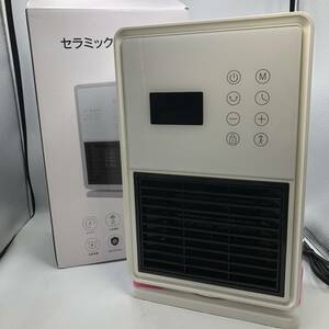 【通電確認済】セラミックヒーター 人感センサー付き 電気ファンヒーター 首振り 電気ヒーター小型 ファンヒーター/Y14615-N3