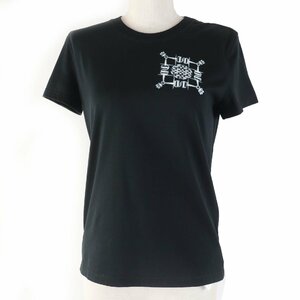 未使用品☆HERMES エルメス 2024SS 4H4642DA コットン100％ 半袖Ｔシャツ ブラック 34 フランス製 正規品 レディース