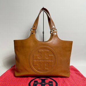 2405-132-1｜美品｜TORY BURCH トリーバーチ トートバッグ レザー ブラウン 保存袋付き