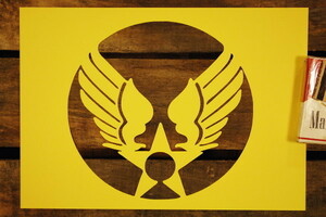 US エアフォース 旧ロゴ ステンシル 型紙 ◆ アメリカ空軍 USAF ロゴのみ 【A4】