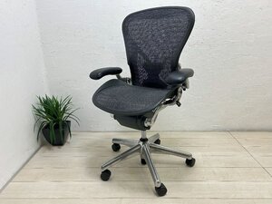 Herman Miller ハーマンミラー アーロンチェア ポリッシュドアルミニウムベース Bサイズ ポスチャーフィット フル装備 　A