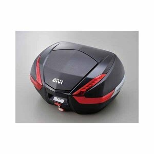 デイトナ GIVI バイク用 リアボックス モノキー 47L V47NN 未塗装ブラック(カーボン調パネル) レッドレンズ 92471